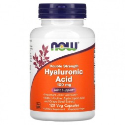 БАДы для мужчин и женщин NOW Hyaluronic Acid 100mg   (120 vcaps)